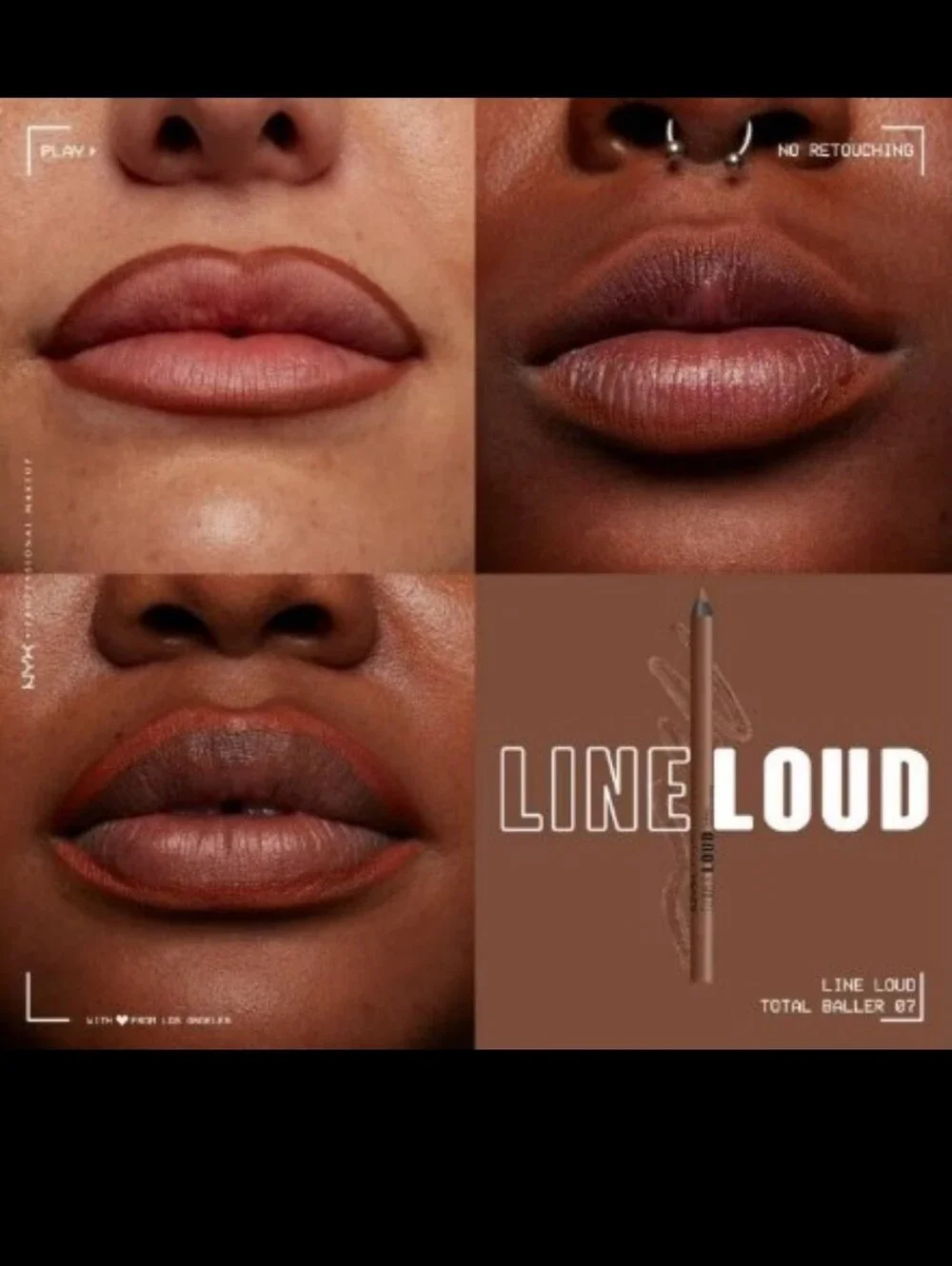 8 NEW NYX Professional Makeup Line Loud Longwear Lip Liner Bundle